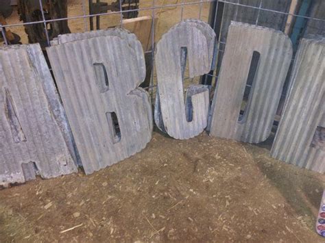 Corrugated Metal Letters and Numbers 